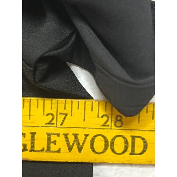 Zac & Rachel Woman Black V-Neck Blouse 2X Ruffle Sleeves Lace Detail Sheer - Picture 16 of 16